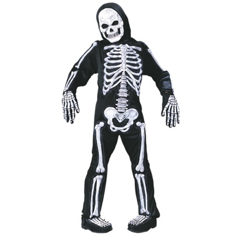 Kids Skeleton Costume X-Small (3T-4T)