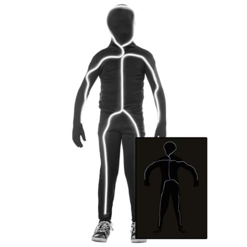 Light Up Stick Figure Costume for Kids Small