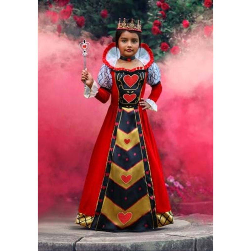 Premium Queen of Hearts Costume for Girls Medium