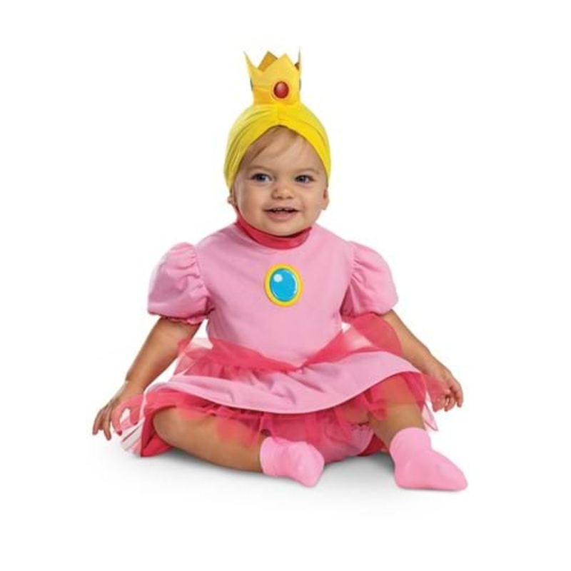 Super Mario Bros Infant Posh Princess Peach Costume for Girls 6/12 Months