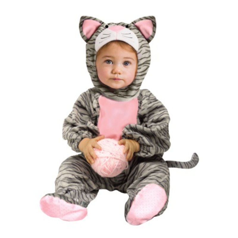 Toddler Striped Gray Kitten Costume 0/6MO