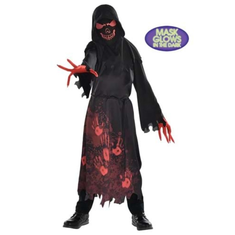Boy's Hooded Horror Robe Costume Medium