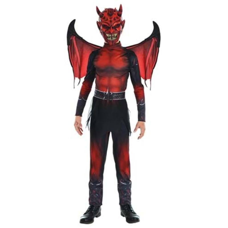 Boy's Red Demon Devil Costume Small