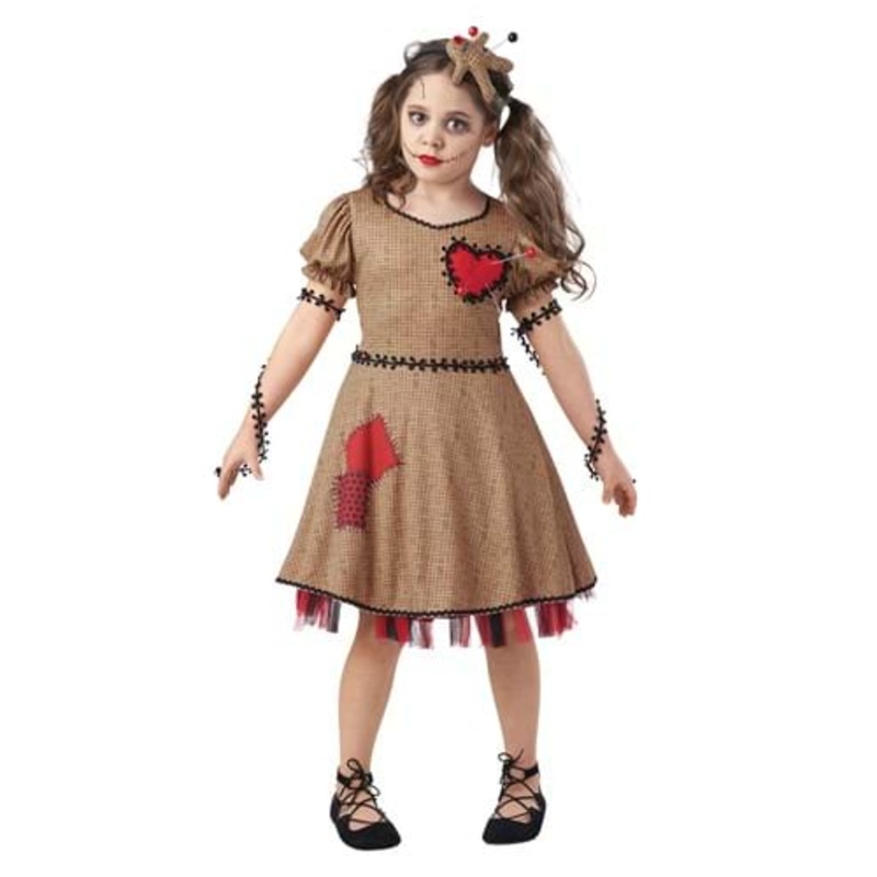 Girl's Classic Voodoo Doll Costume Dress Small