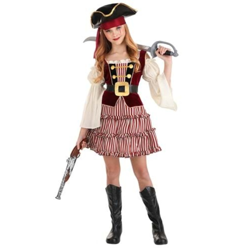 Girl's Corsair Pirate Costume Medium