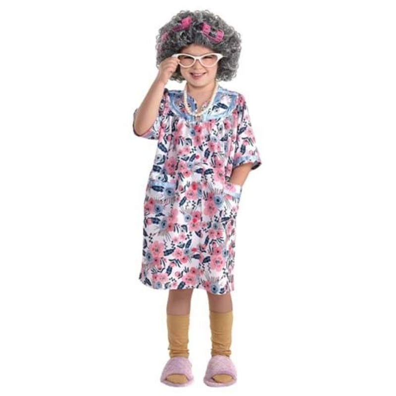 Girl's Little Old Lady Costume Small