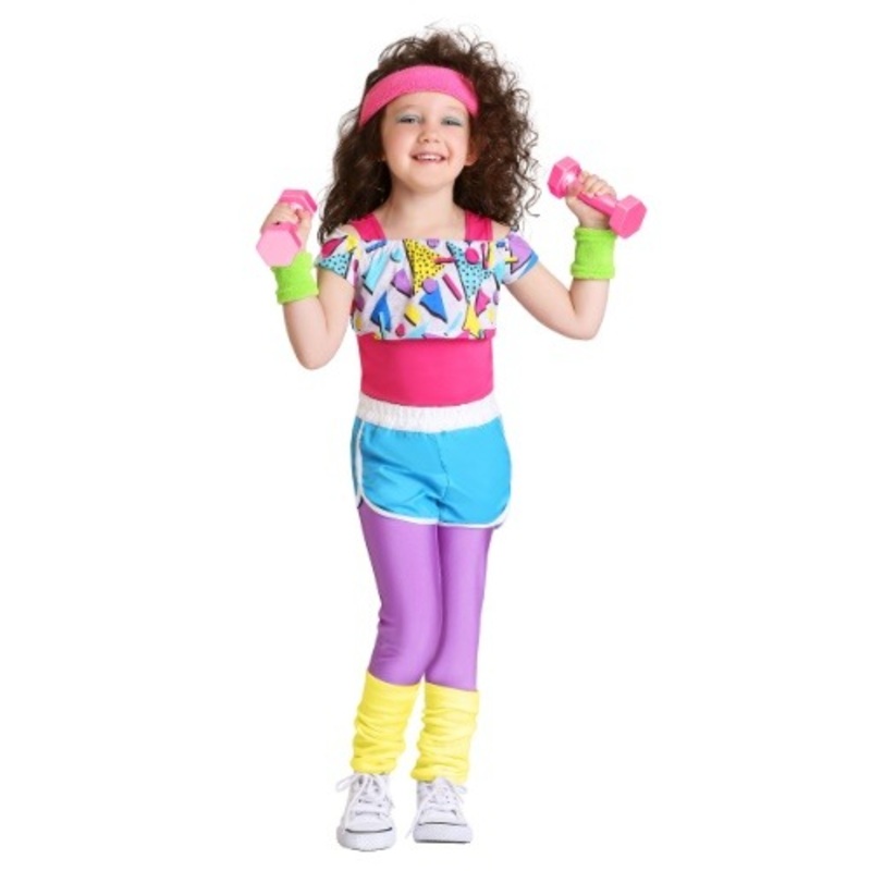 Girl's Toddler Work It Out 80s Costume 18 MO