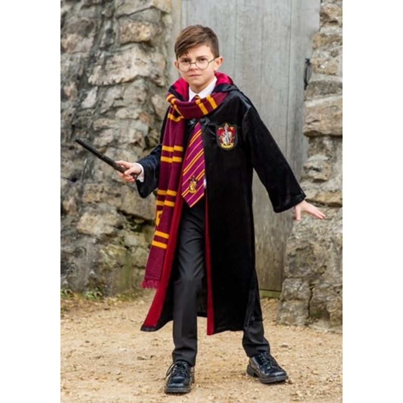 Harry Potter Deluxe Kid's Gryffindor Robe Costume X-Small