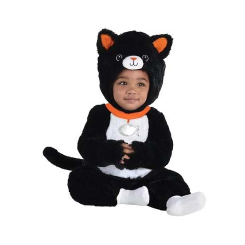 Infants Cuddly Black Cat Costume 0/6MO