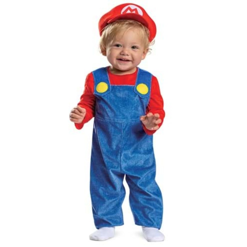 Super Mario Bros Posh Mario Costume for Infants 6/12 Months