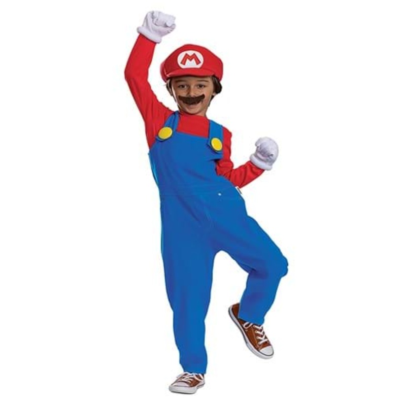 Super Mario Bros Premium Mario Costume for Kids Size 4/6
