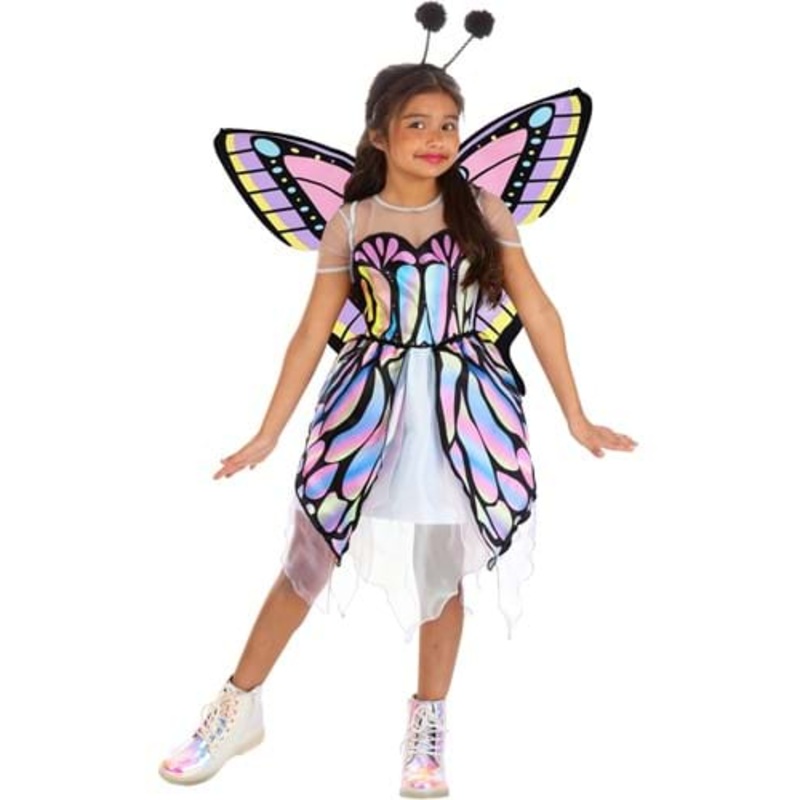Wild Wings Pastel Butterfly Costume for Girls X-Small