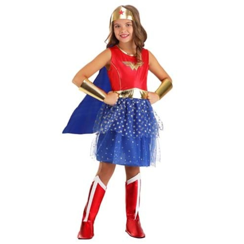 Caped Wonder Woman Costume for Girls X-Small