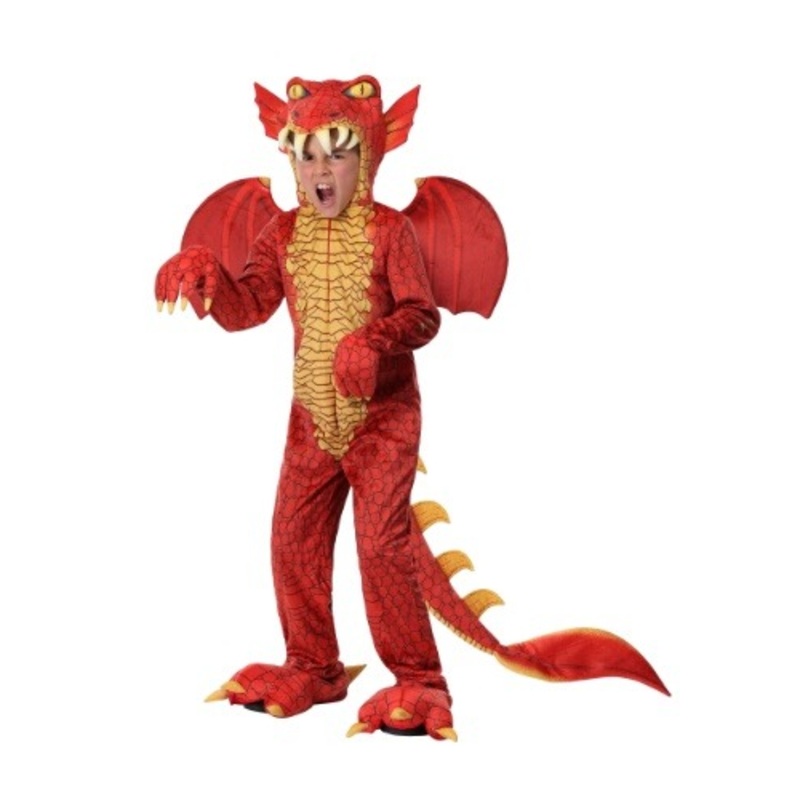Deluxe Red Dragon Kid's Costume X-Small
