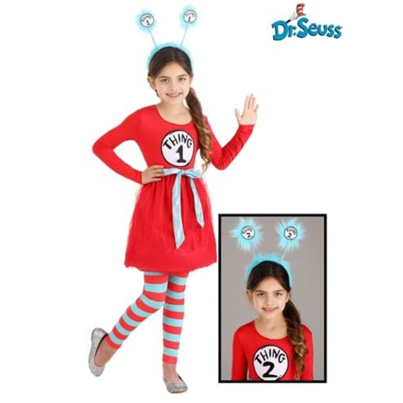 Dr. Seuss Thing 1 & 2 Costume for Girls X-Small
