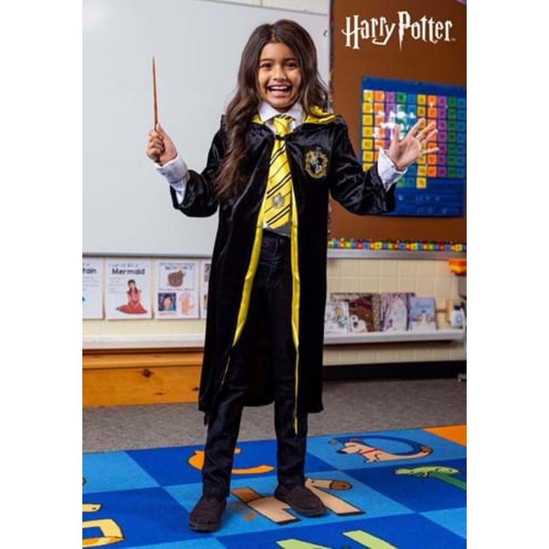 Harry Potter Kids Deluxe Hufflepuff Robe Costume Small
