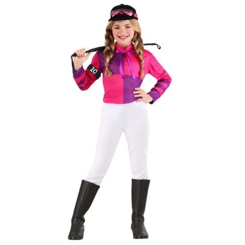 Pink Jockey Costume for Girl's X-Small