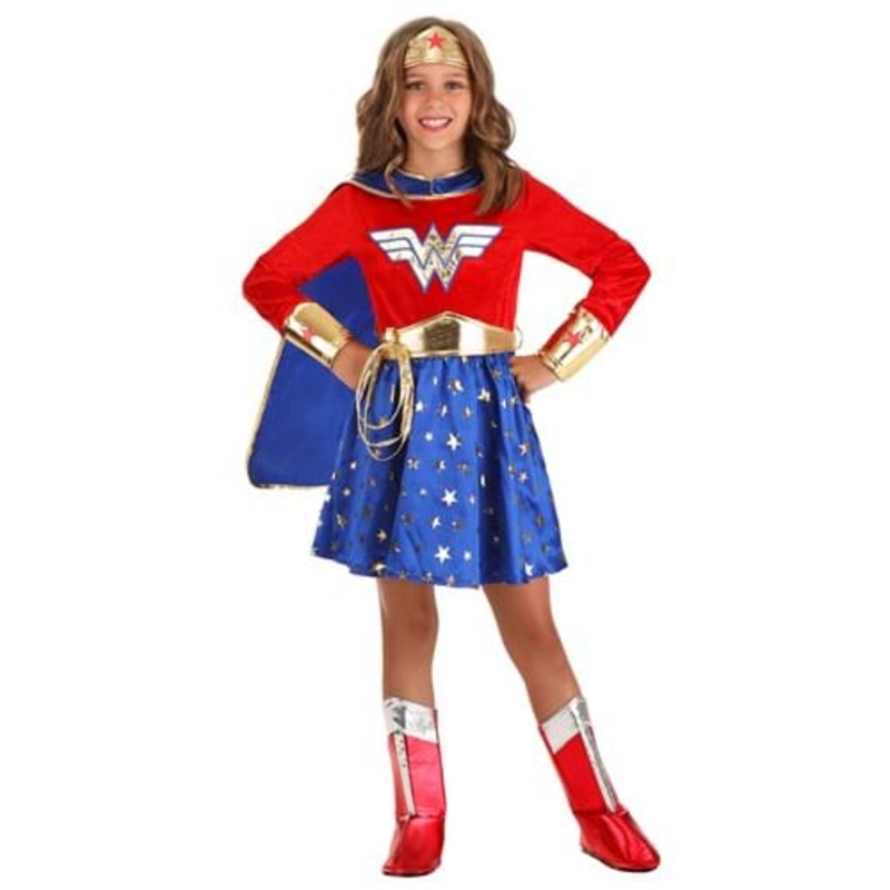Wonder Woman Long Sleeve Dress Costume for Girls X-Small