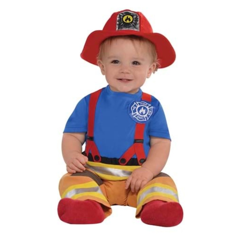 Boy's Infant/Toddler First Fireman Costume 6/12MO
