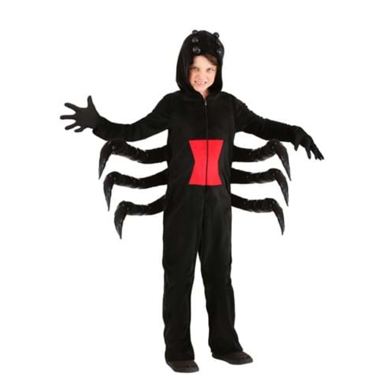 Cozy Black Spider Costume for Kids X-Small