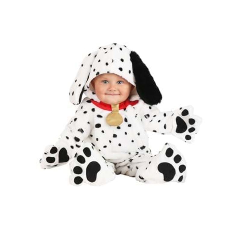 Infant Plush Dalmatian Puppy Jumpsuit Costume 0/3 Months