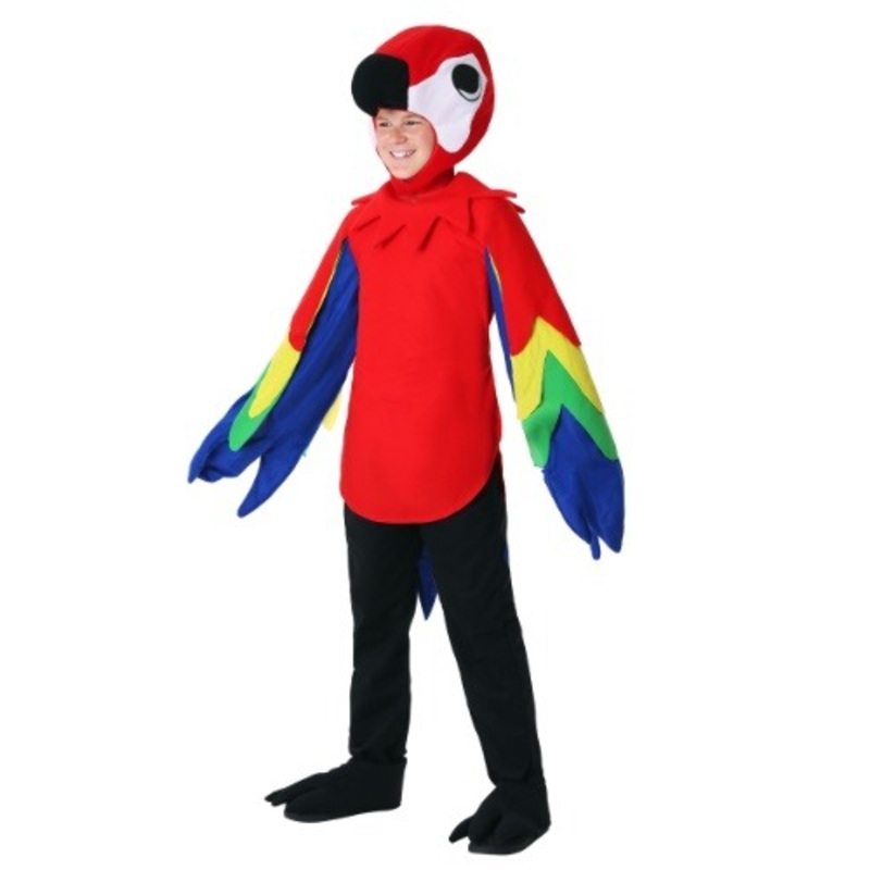 Kid's Red Parrot Costume X-Small