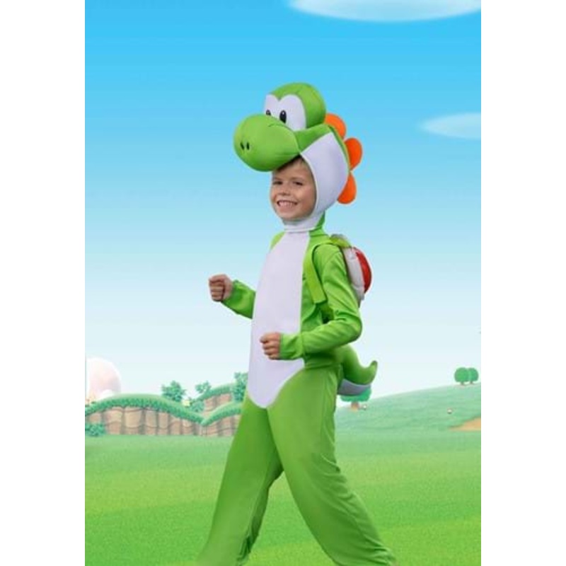 Kid's Super Mario Brothers Yoshi Deluxe Costume 3T/4T
