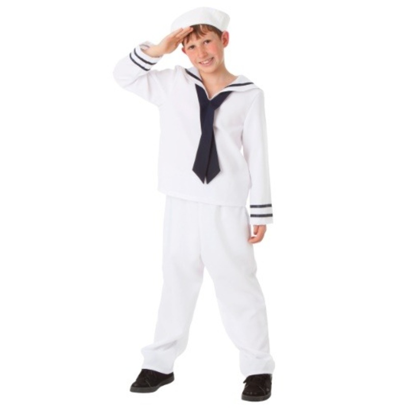 Kid's White Sailor Costume X-Small (4)