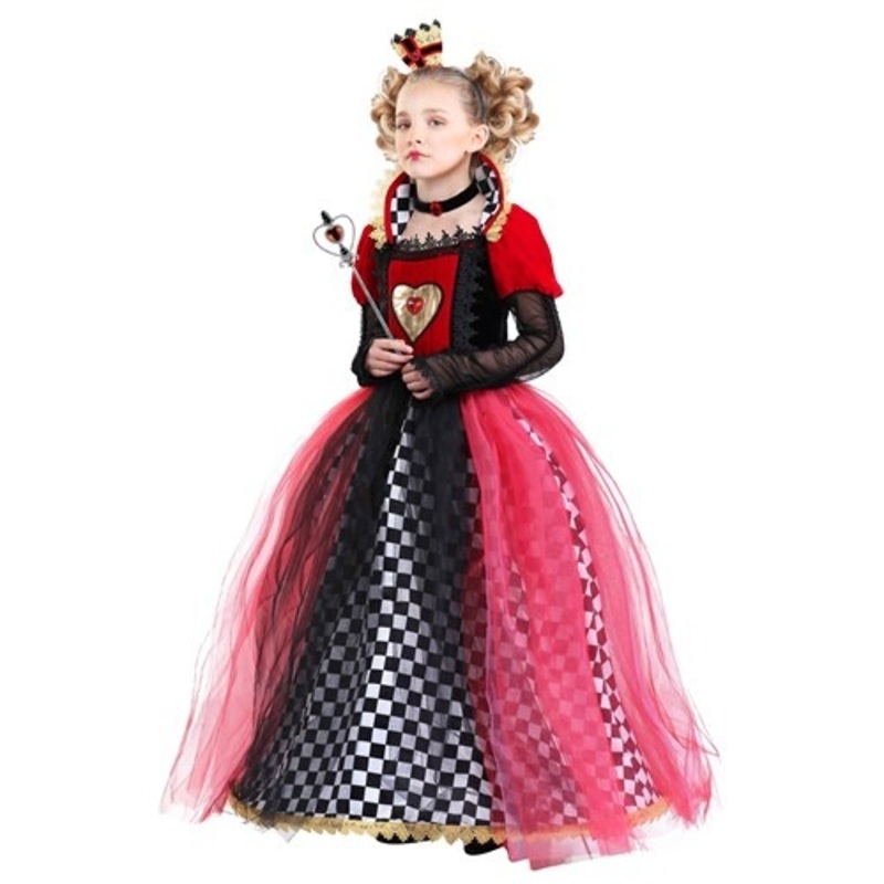 Ravishing Queen of Hearts Costume for Girls X-Small