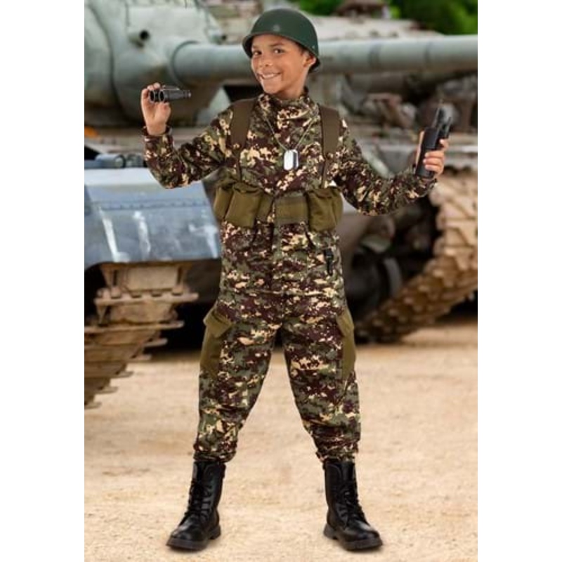Soldier Prestige Costume for Kids Small