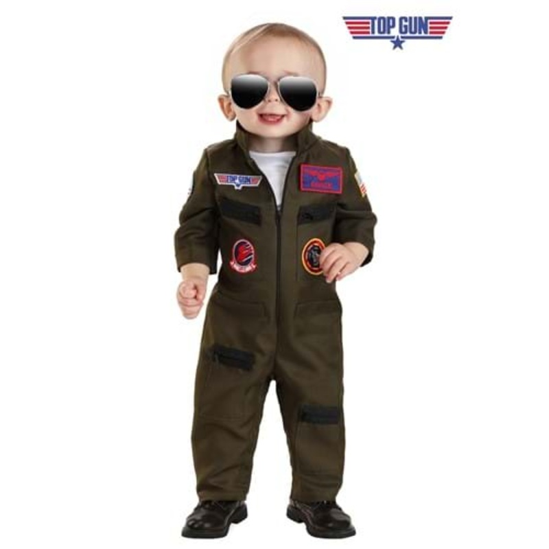 Flight Suit Top Gun Costume for Infants 0/3 Months