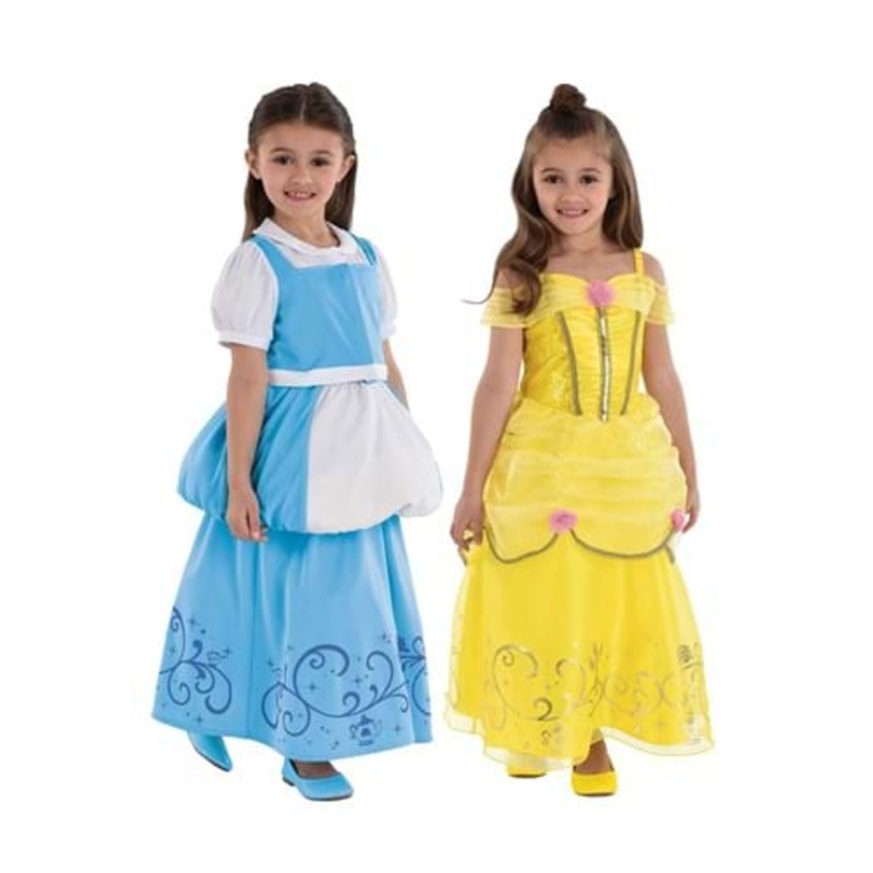 Girl's Reversible Belle Costume Dress Small