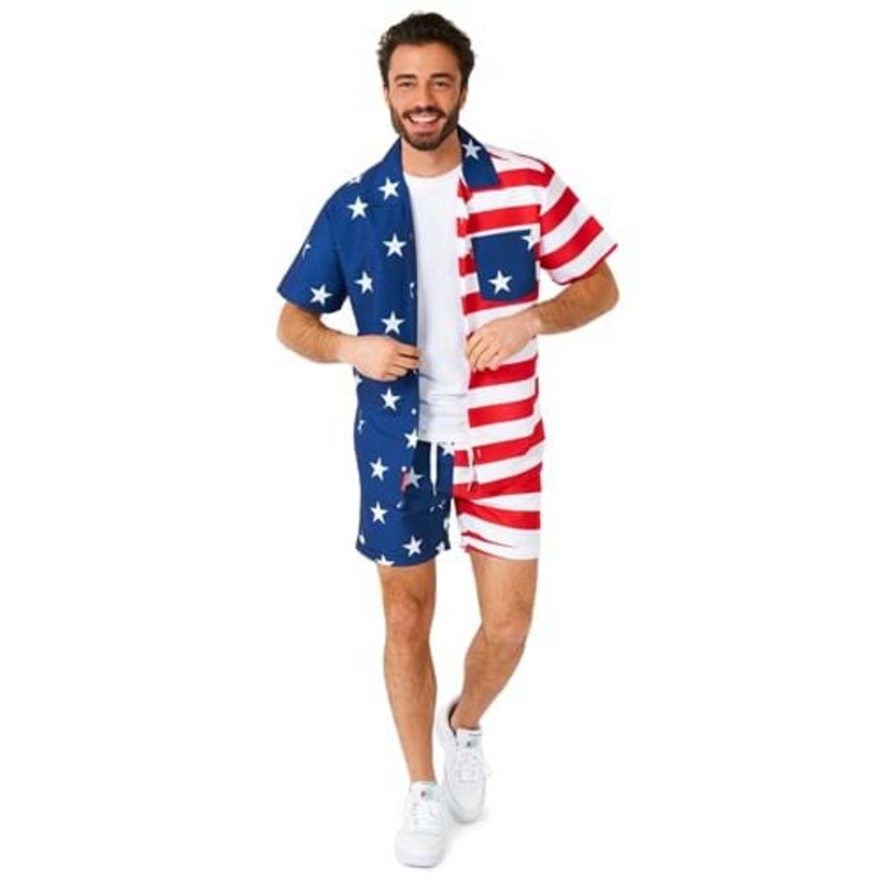 Opposuits American Flag Men's Summer Loungewear