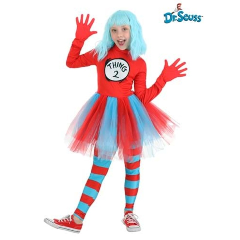 Thing 1 and Thing 2 Costume Dress for Girls X-Small
