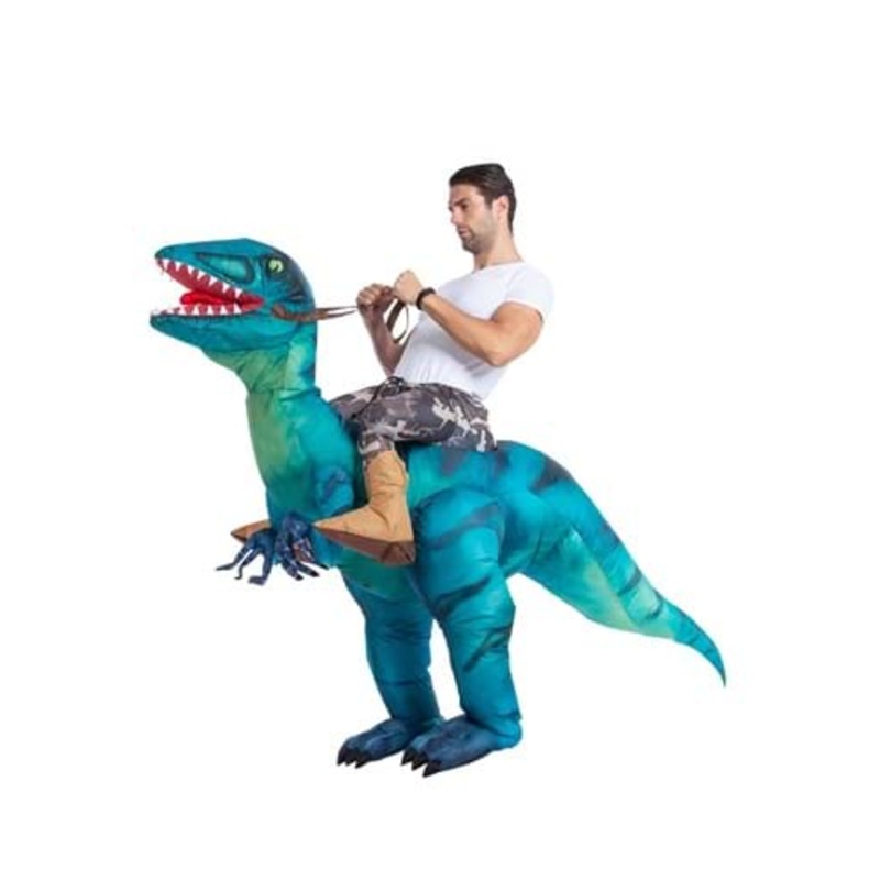 Adult Inflatable Raptor Ride-On Costume