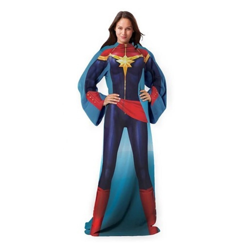 Avengers Mighty Captain Marvel Adult Comfy Throw