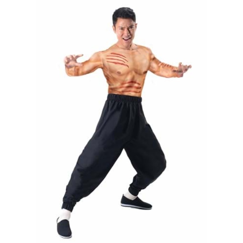 Bruce Lee Muscle Shirt and Pants Costume for Men
