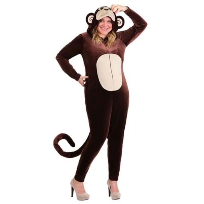 Plus Size Monkey Around Jumpsuit Costume for Women