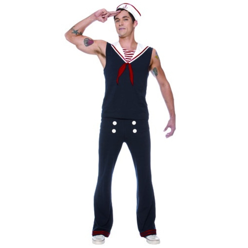 Deckhand Sailor Costume for Men Medium
