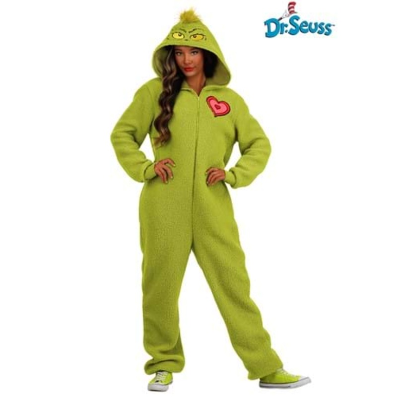 Grinch Costume Onesie for Adults