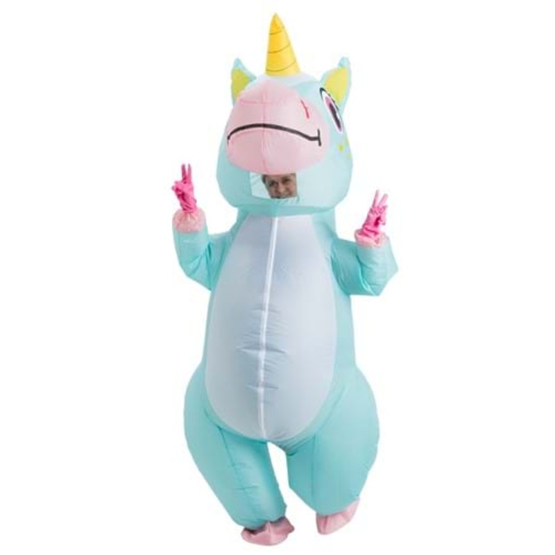 Inflatable Adult Blue Unicorn Costume
