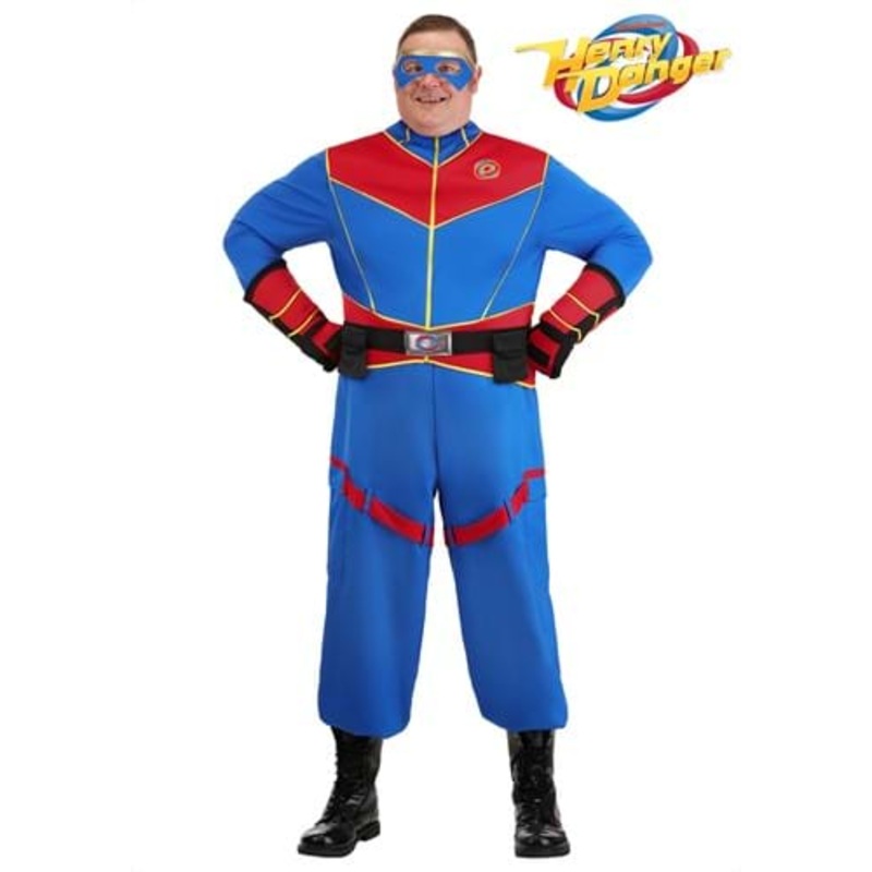Plus Size Nickelodeon Henry Danger Captain Man Costume for Men