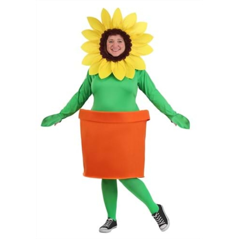 Plus Size Potted Flower Costume for Adults