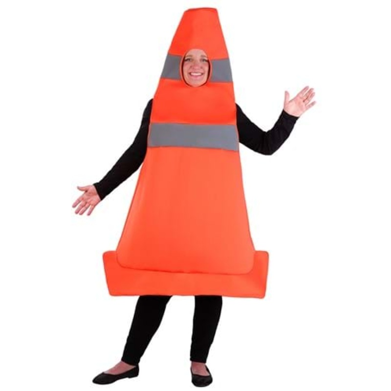 Plus Size Traffic Cone Costume for Adults