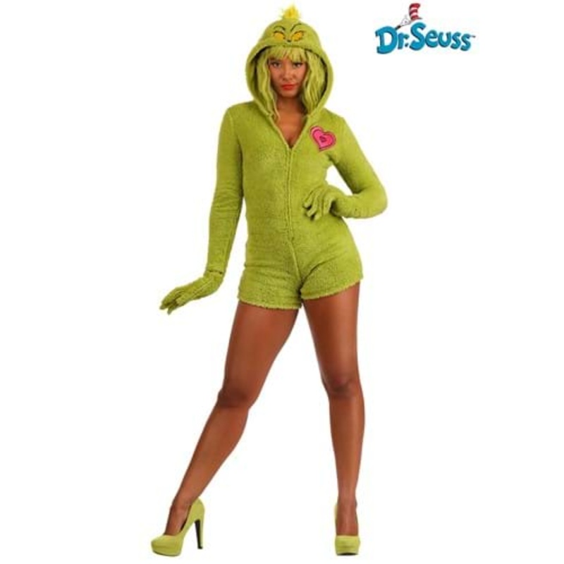 Women's Dr. Seuss Grinch Costume Romper