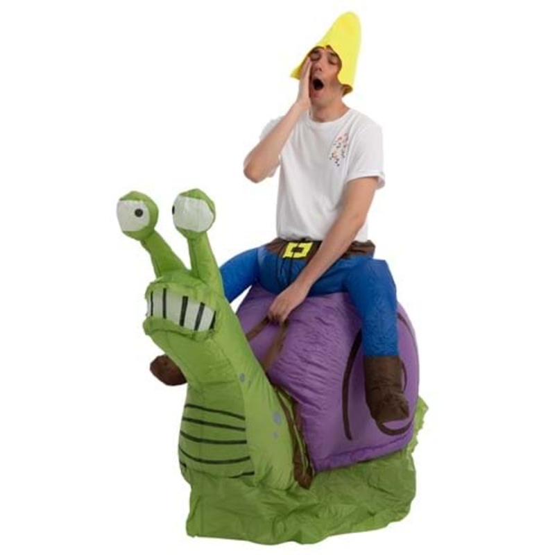 Inflatable Grumpy Snail Ride-On Costume for Adults