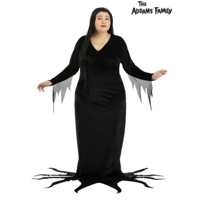 Plus Size 1960s Morticia Addams Costume for Women