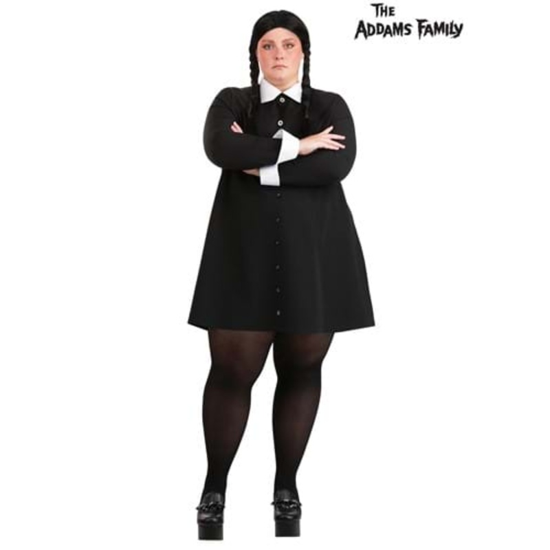 Plus Size 1960s Wednesday Addams Women's Costume