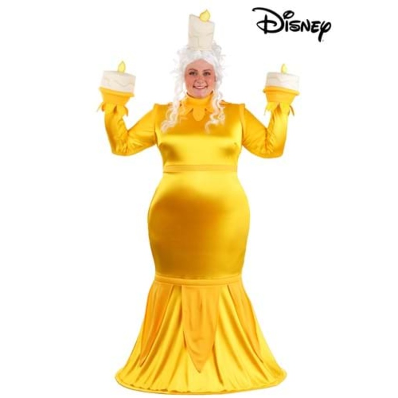 Plus Size Beauty and the Beast Women's Lumiere Costume