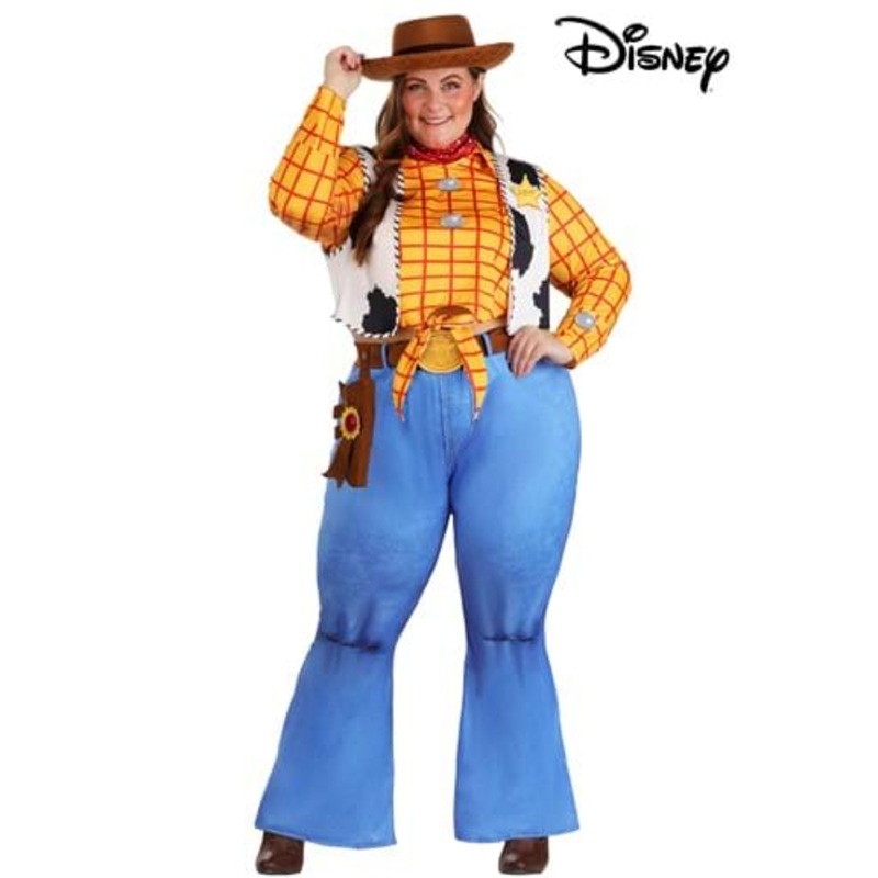 Plus Size Deluxe Pixar Toy Story Woody Costume for Women